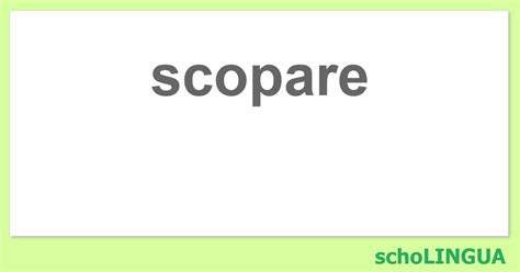 scopare|English translation of 'scopare' .